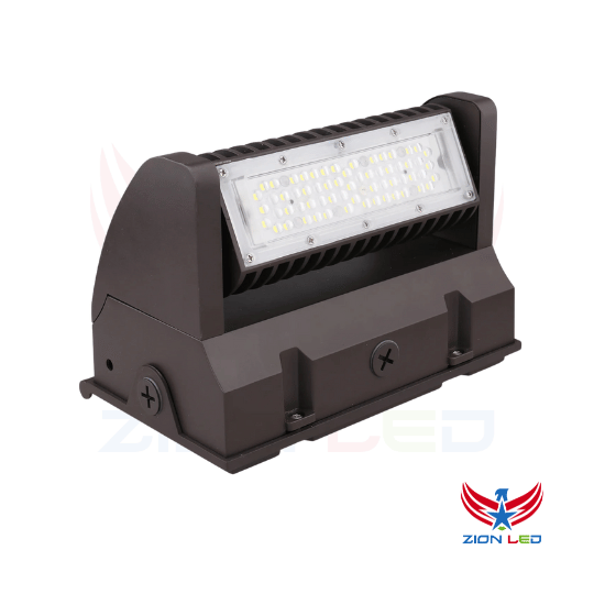 40W LED Rotatable Wall Pack Light Brown Housing AC 120-277V CCT 5000K