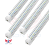T8 LED Integrated Tube Light - Clear/Strip Lens - 2/3/4/5/6/8Ft Selectable