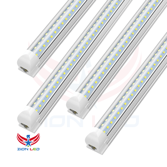 T8 LED Integrated Tube Light - Clear/Strip Lens - 2/3/4/5/6/8Ft Selectable