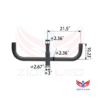 Triple Bullhorn 180° Tenon Adapter – For 3 Fixtures