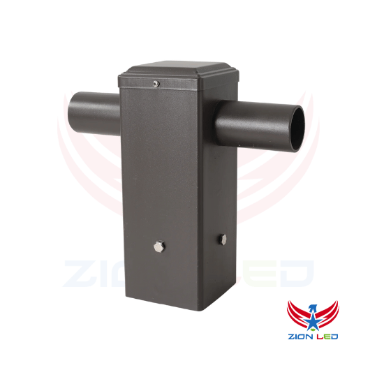 Double Tenon Adapter for 4" Square Pole – Dark Bronze