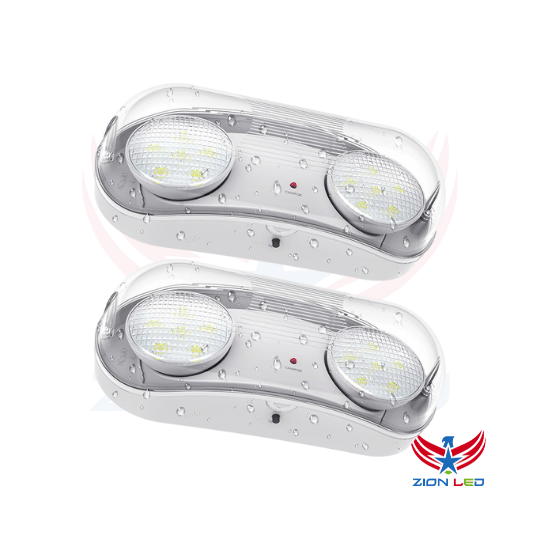 LED Outdoor Emergency Light With Adjustable Duel Heads And Battery Backup