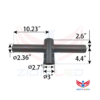 Pole Tenon Spoke Twin Bracket – 180° Arms for 2 Fixtures