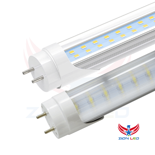 T8 LED Tube Lights - Clear/Strip Lens - 2/3/4/5/6/8Ft Selectable