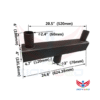 Twin Square Straight Bullhorn – For 2 Fixtures